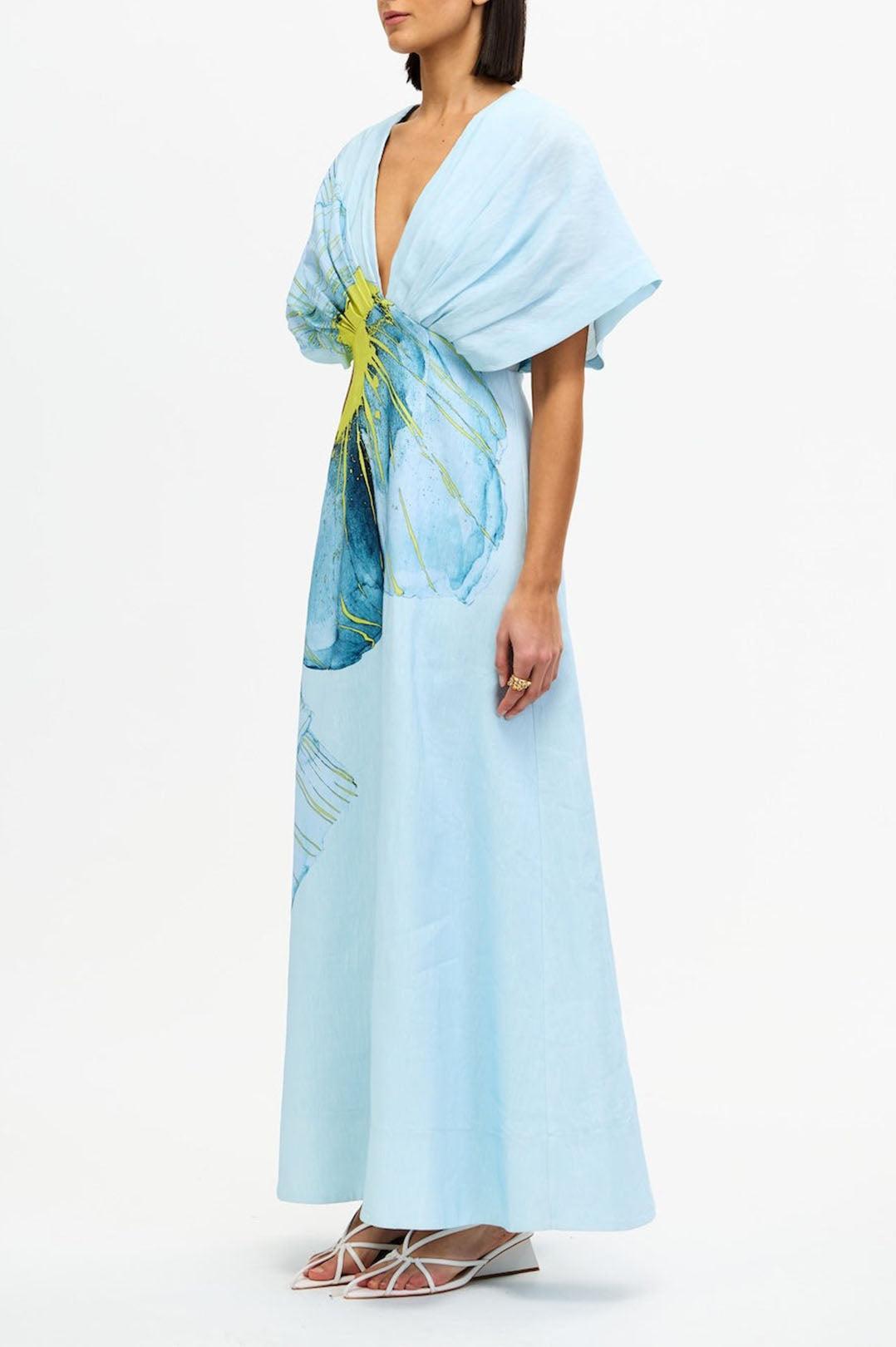 maxi scarf dress Acler - Glamorgan dayflower 1 Size:1.5/145 2PS Green Strap Suspender Maxi dresses A study best-seller-new