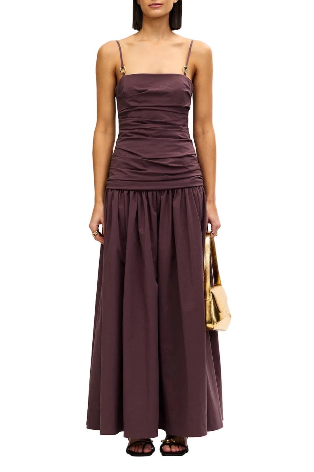 Acler-Pembrey maxi dress cocoa-dgallerystore