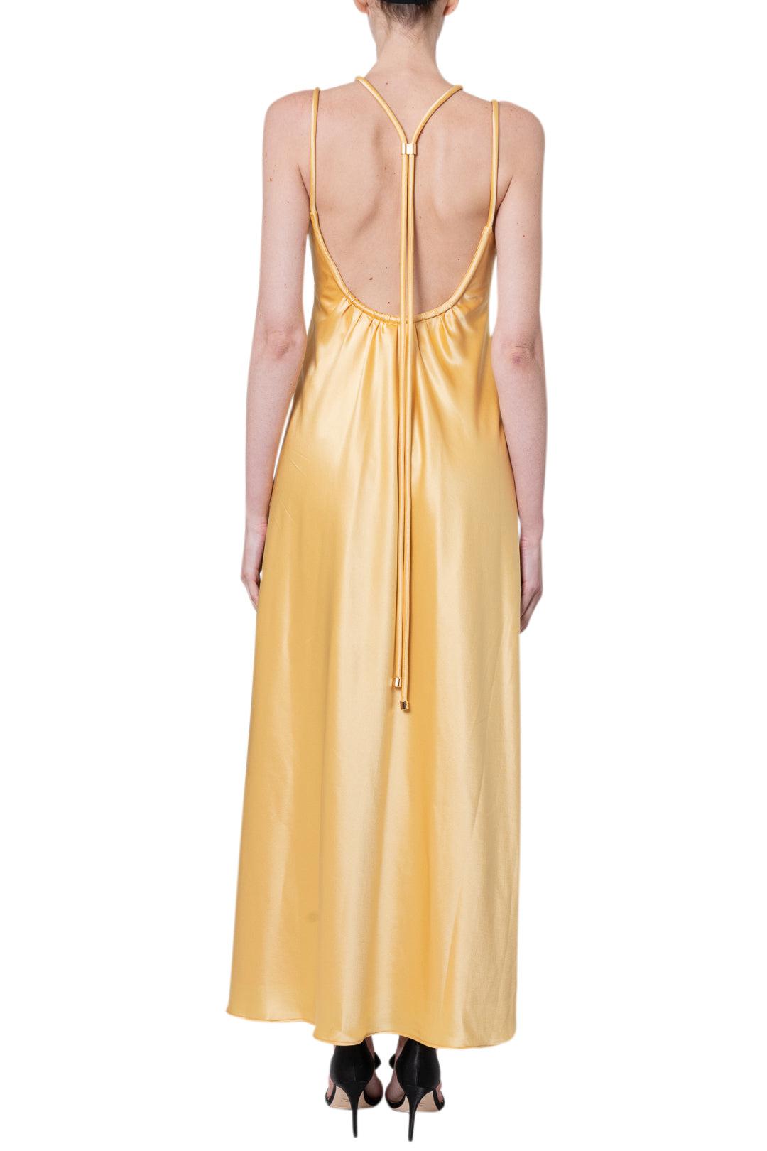 slim fit dress slacks Acler - SUN YELLOW WOODLAKE MAXI DRESS