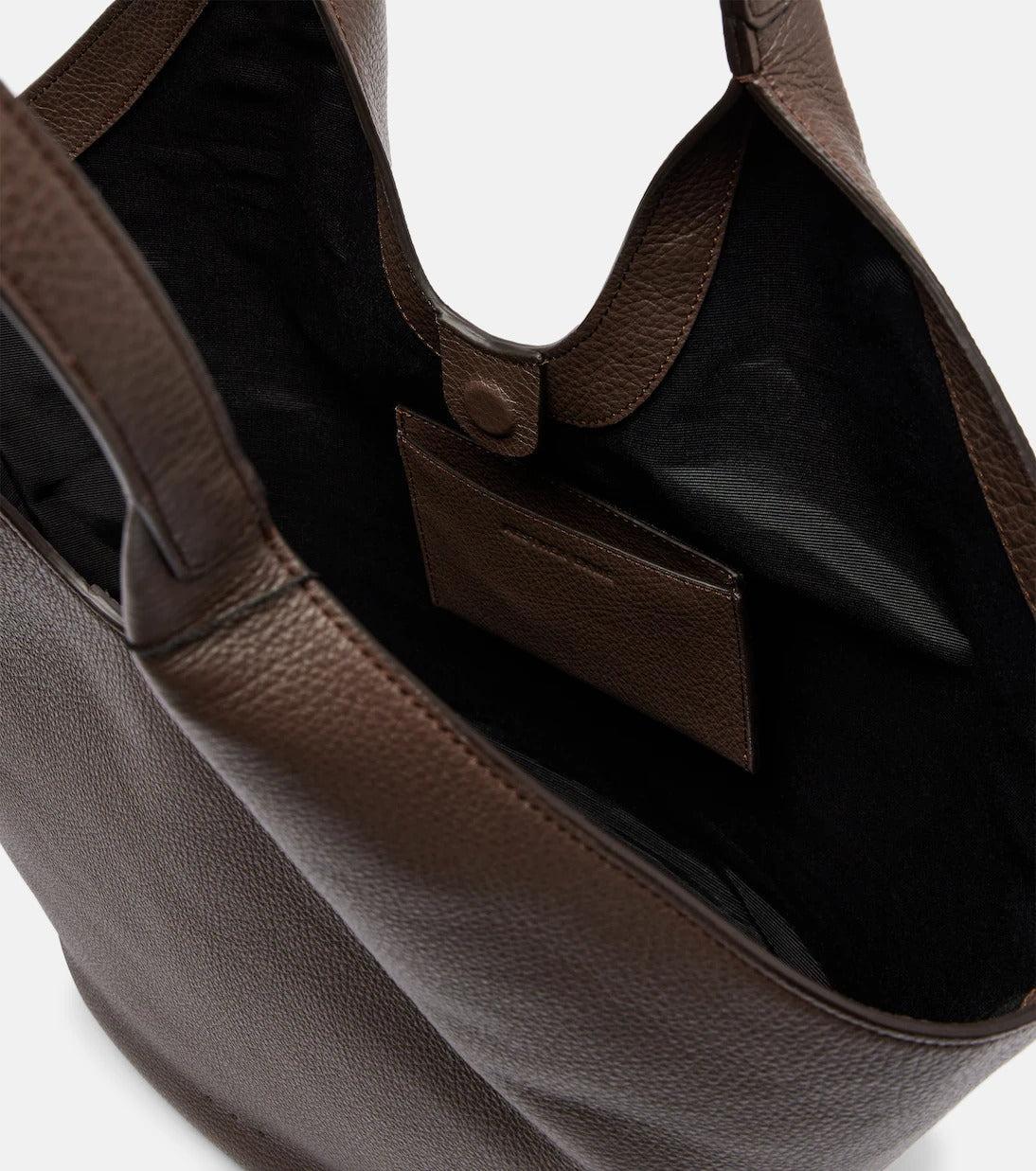 Aesther Ekme-Leather Phantom Tote Bag Chestnut-dgallerystore
