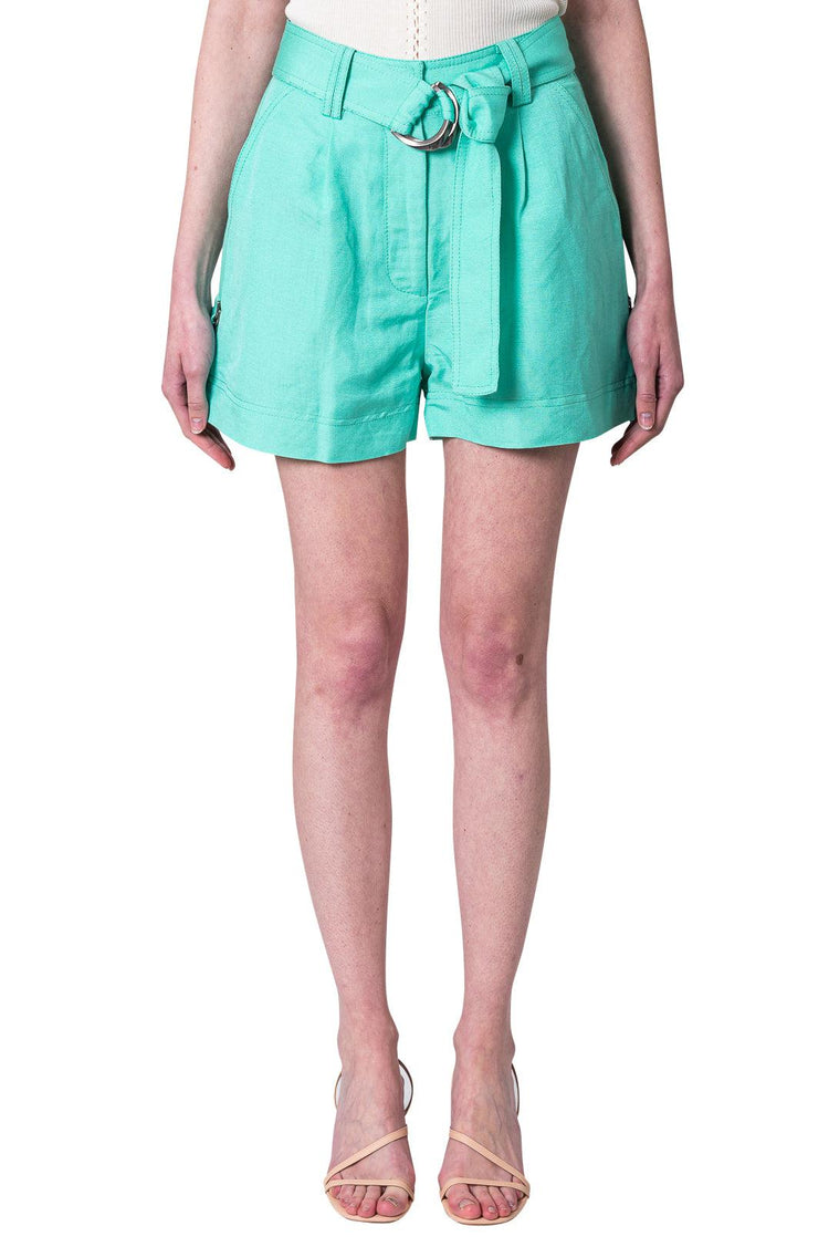 Aje-Belted Linen Shorts-dgallerystore