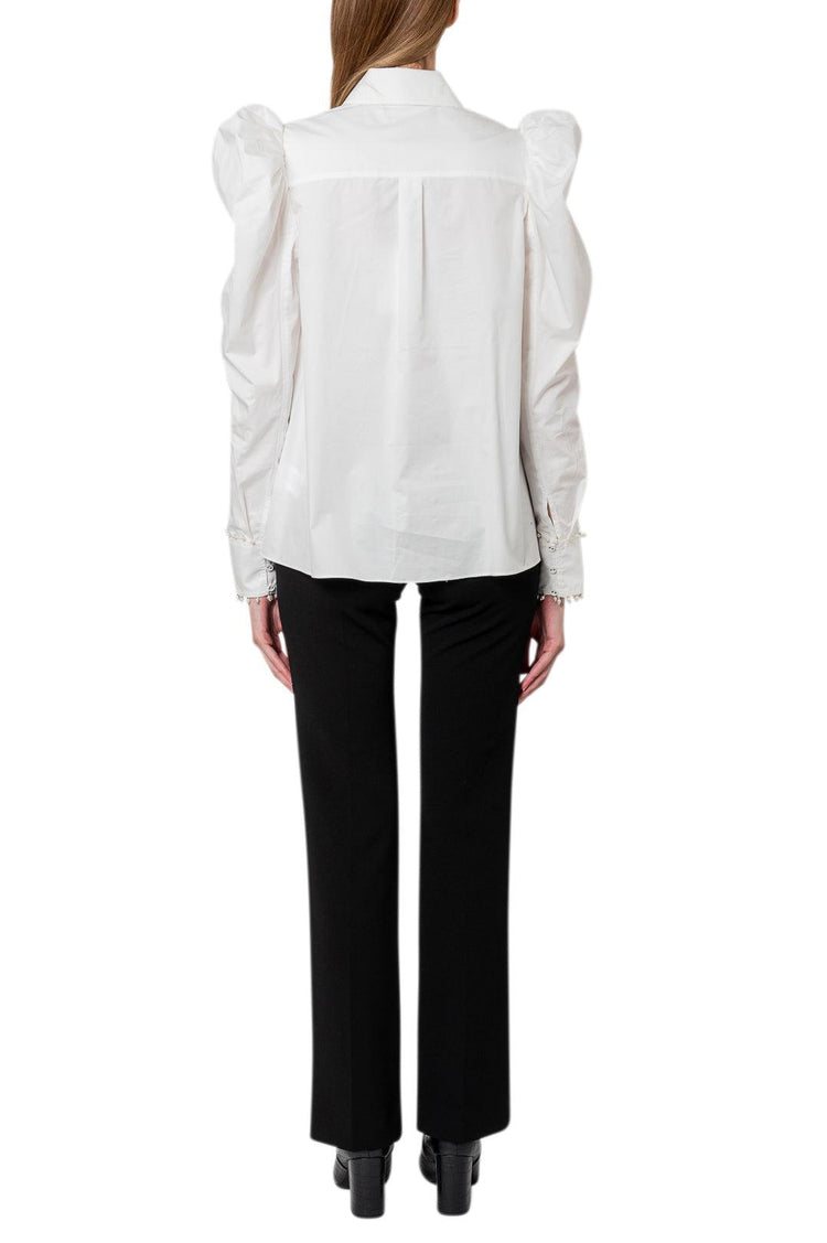 Aje-Florence pearl trim shirts-dgallerystore