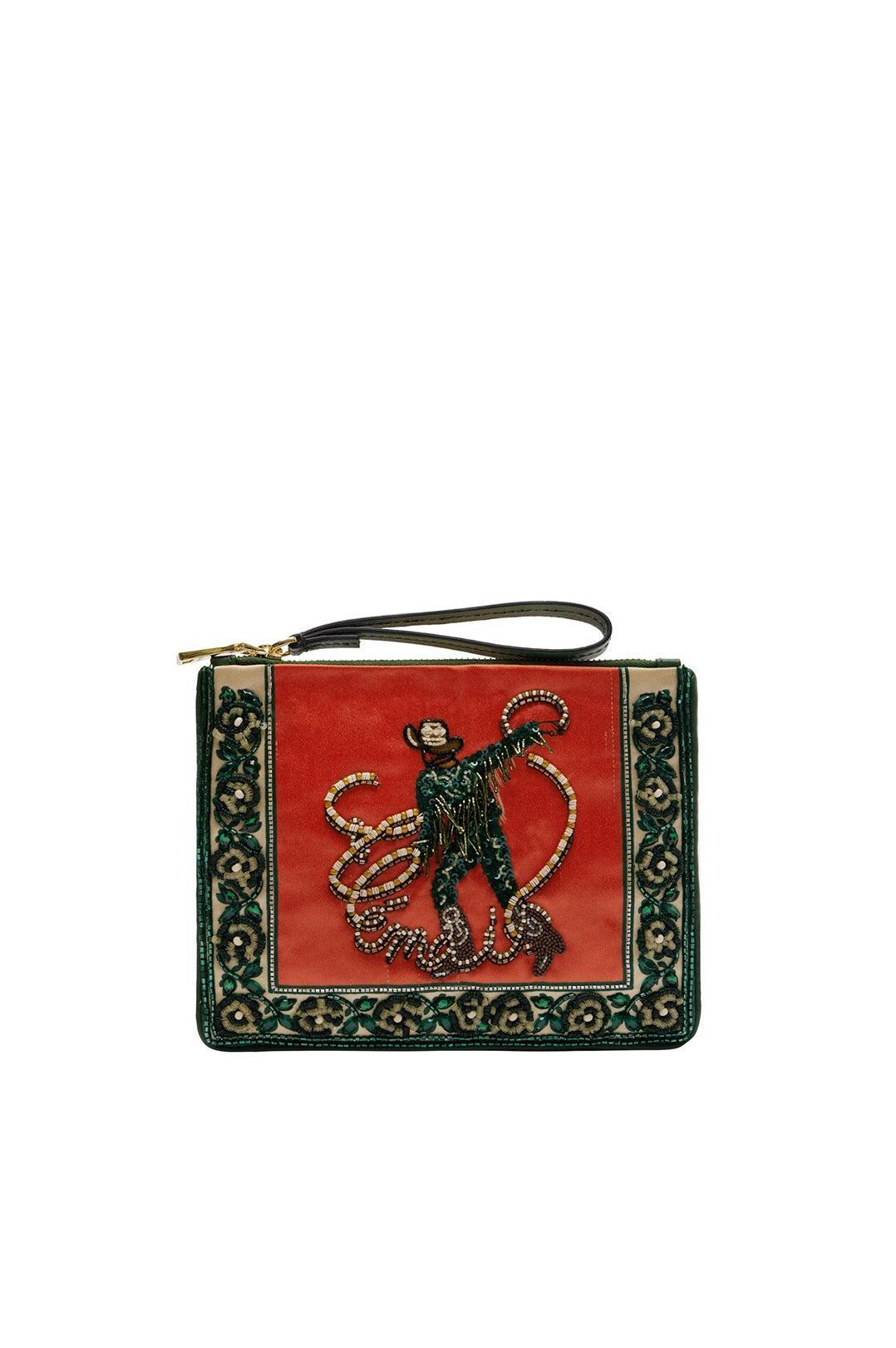 Alemais-Ace cowboy embellished clutch-dgallerystore