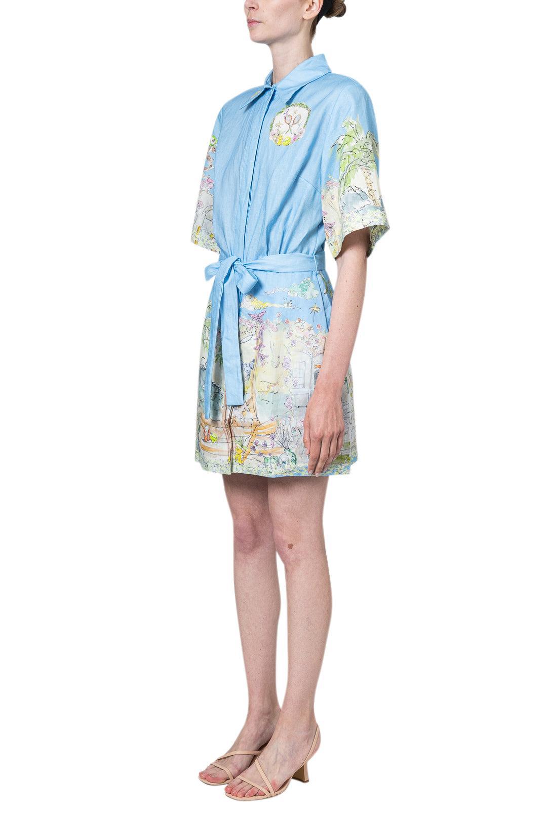 anouk mini dress Alemais Anouk Mini Dress in SKY 8 / SKY