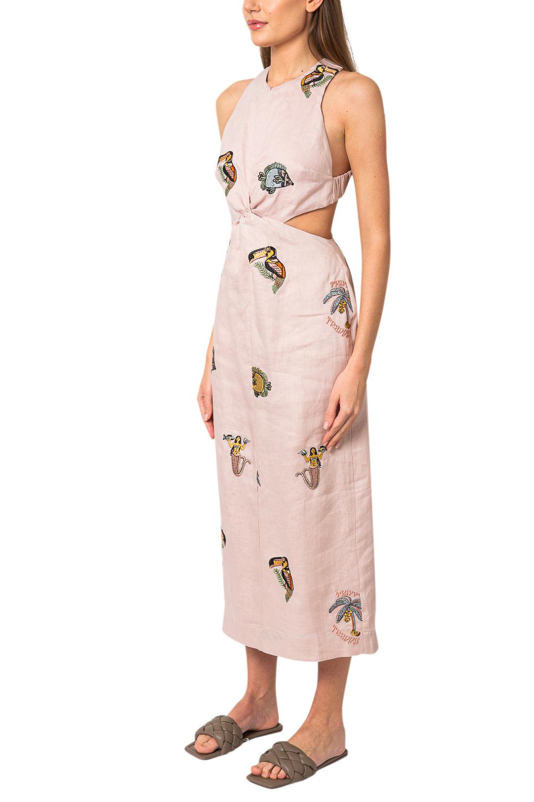 Alemais-Embroidered cut-out long dress-dgallerystore