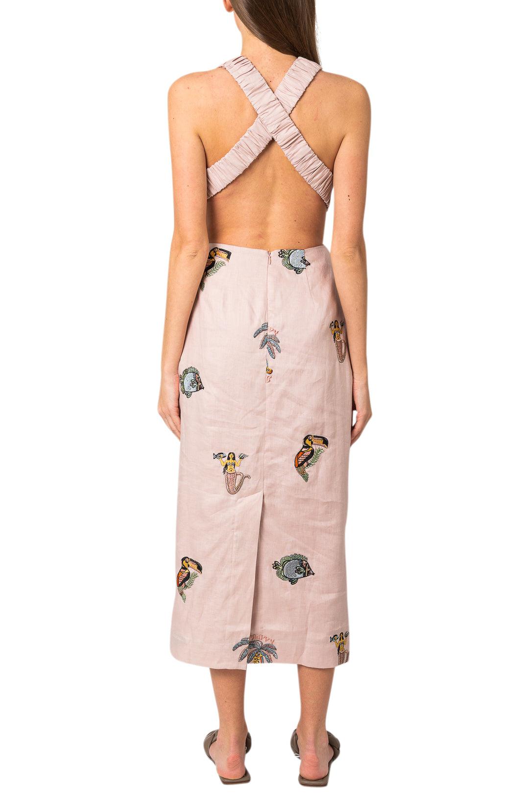 Alemais-Embroidered cut-out long dress-dgallerystore