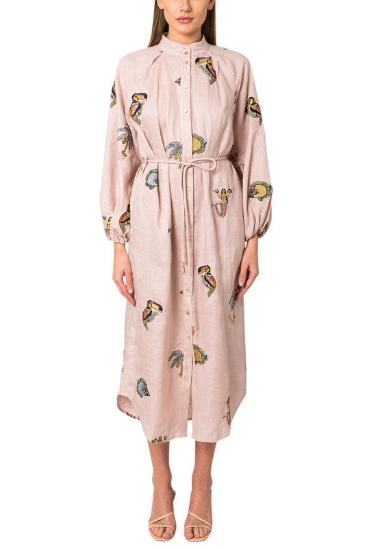 Alemais-Embroidered shirt long dress-dgallerystore