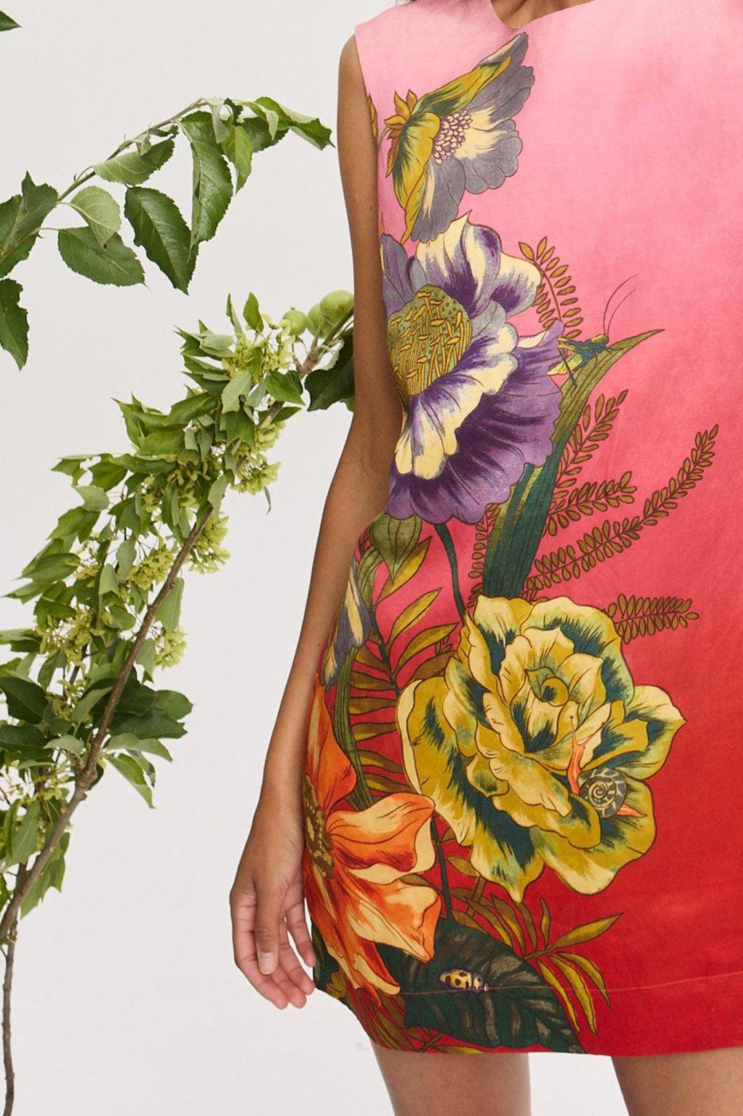 blossom mini dress aphrodite Peach Cherry Blossom Frill Detail Mini Dress