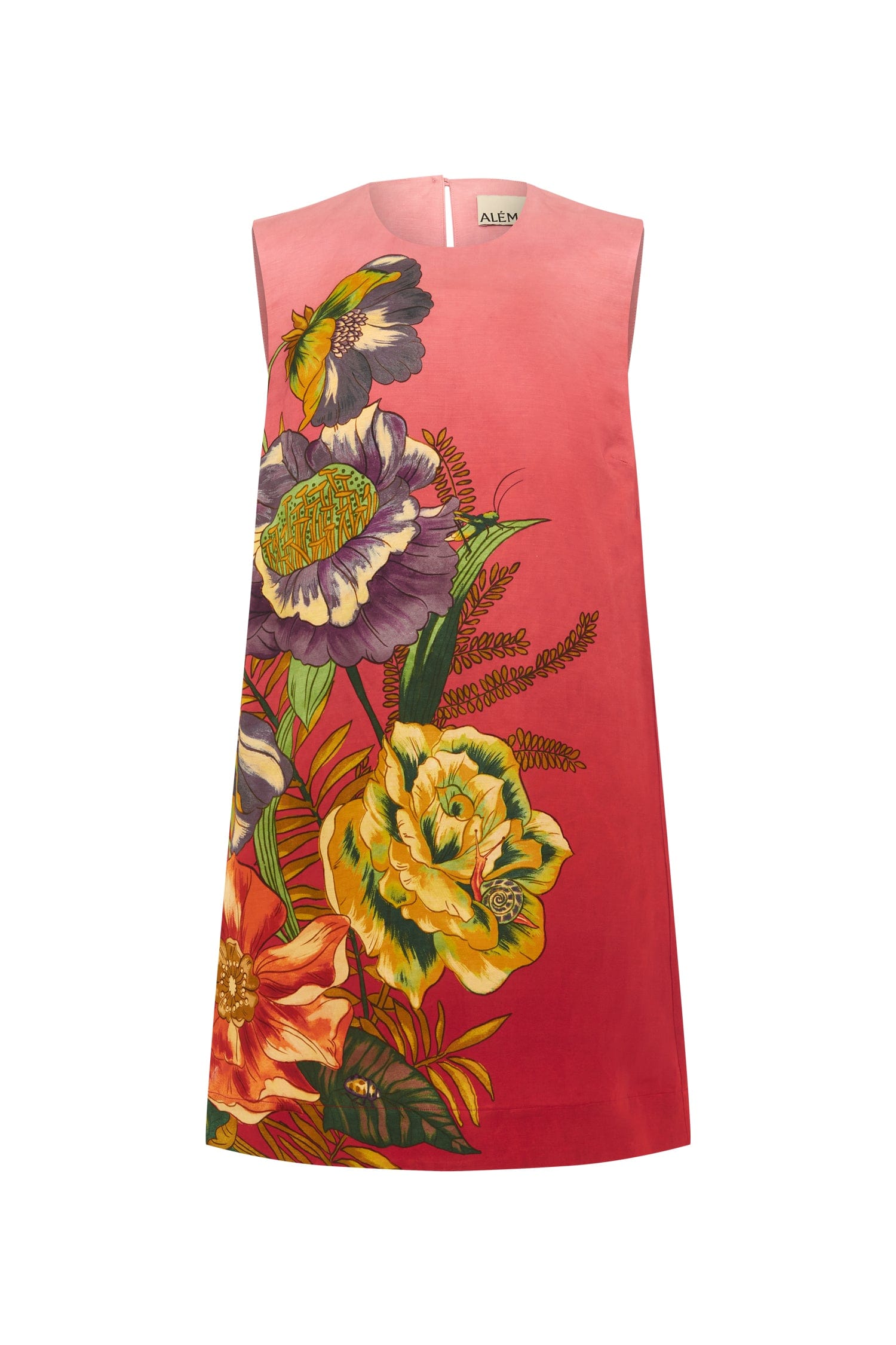 alemais red dress ALEMAIS Soleil D'amour graphic-print Tie Midi Dress | Brown