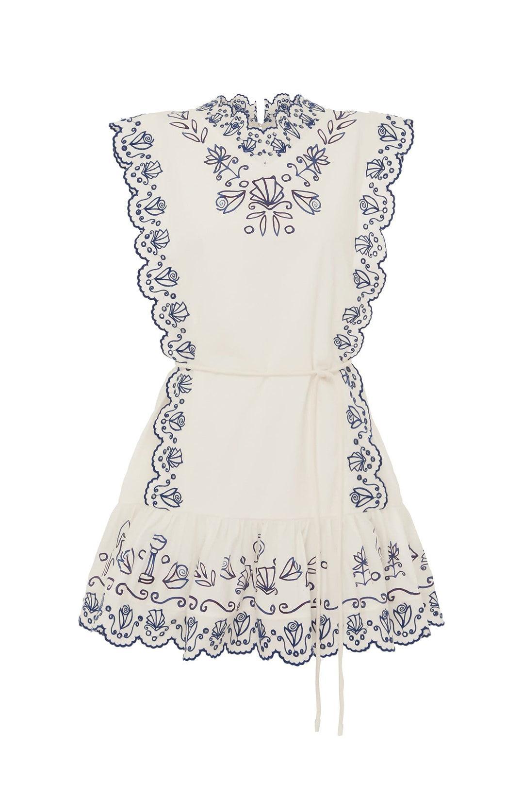 Alemais-Leela embroidered mini dress-dgallerystore