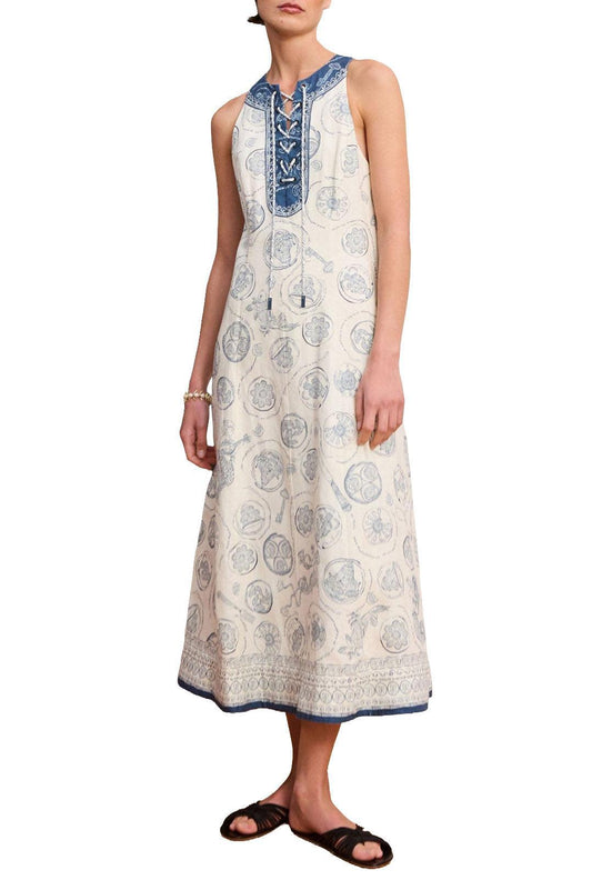 Alemais-Lucky lace up midi dress-dgallerystore