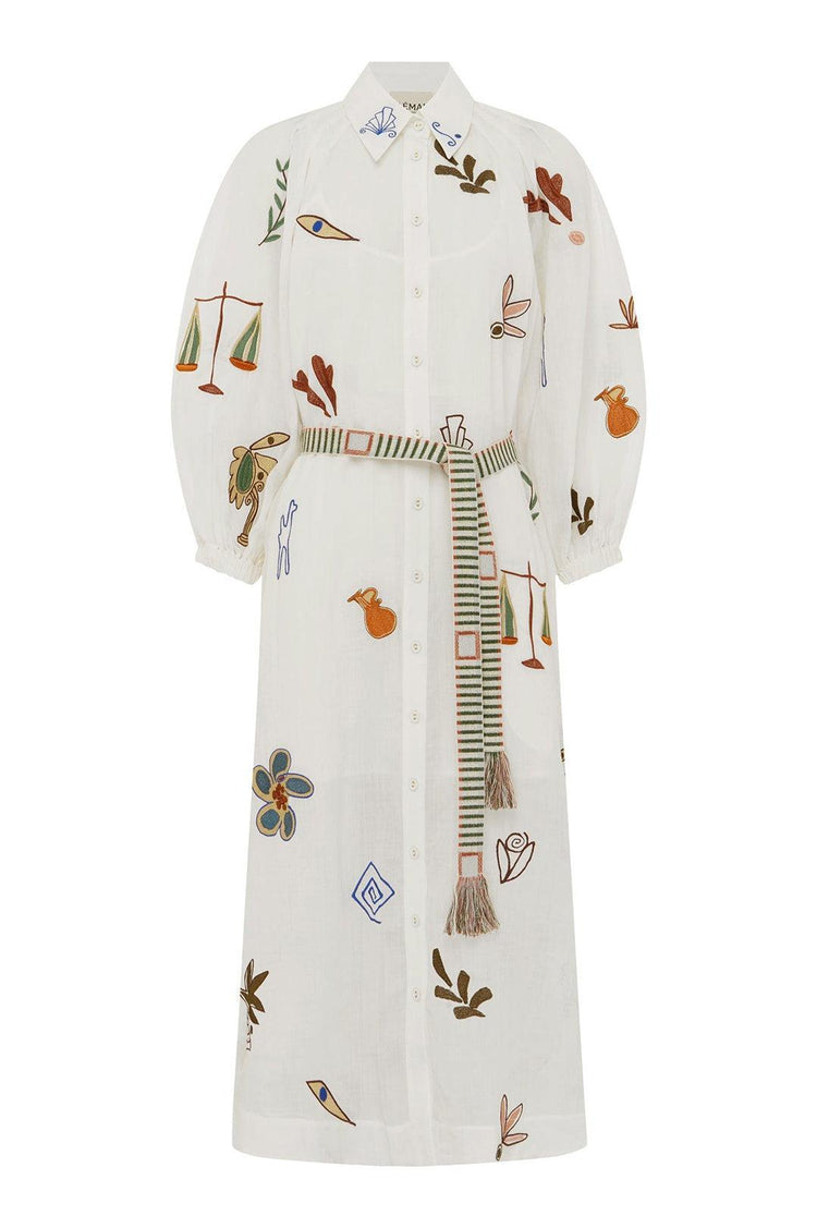 Alemais-Mina embroidered shirtdress-dgallerystore