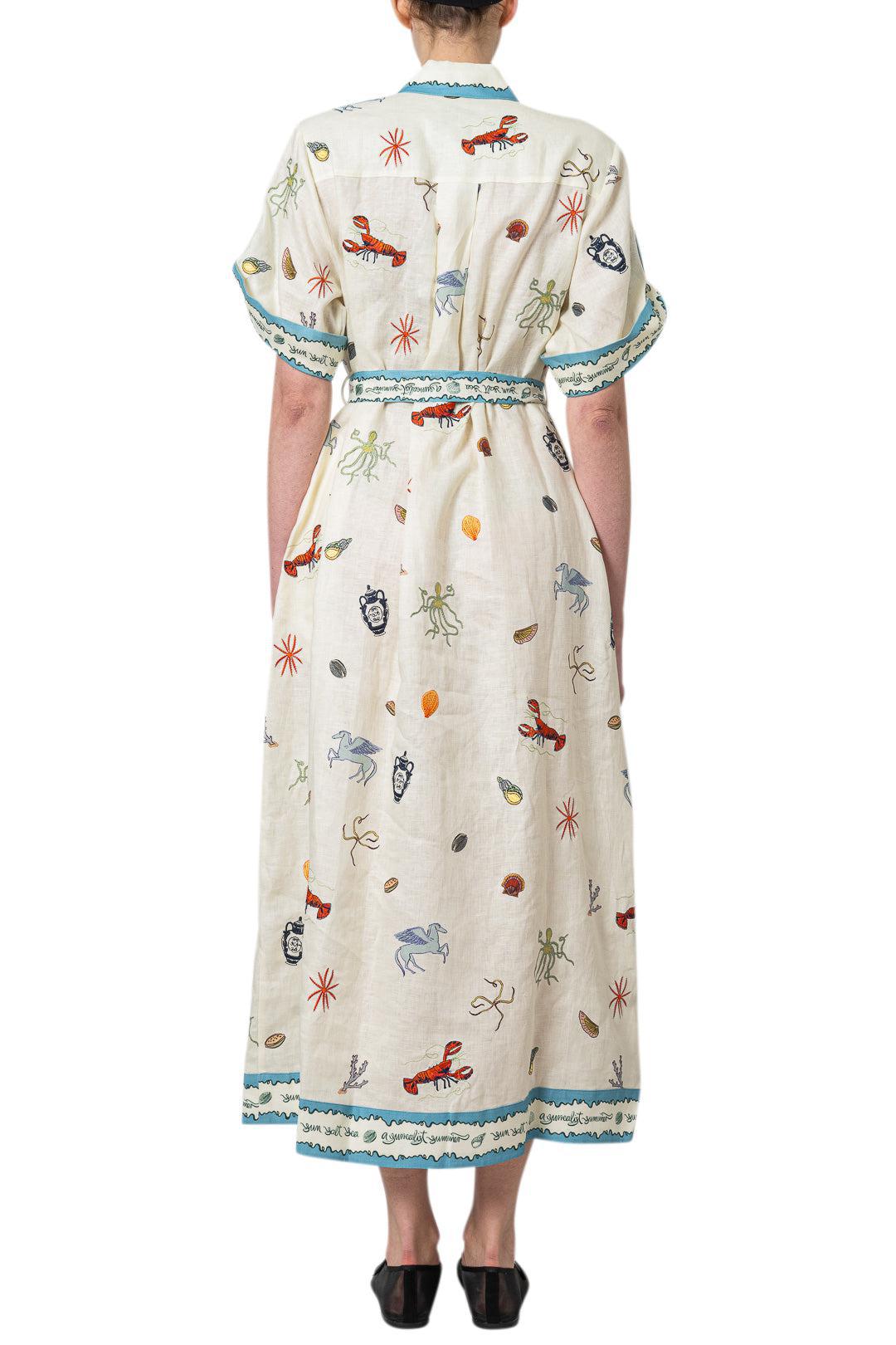 Alemais-Sandy Embroidered Shirtdress-dgallerystore