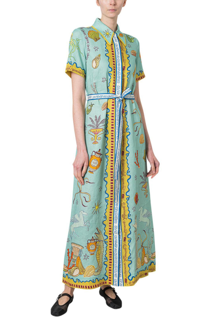 Alemais-Surrealist Summer Shirtdress-dgallerystore