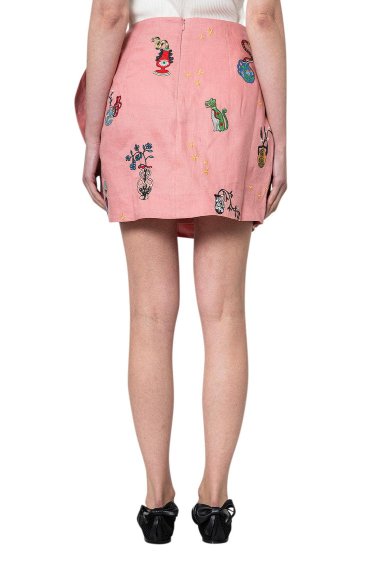 Alemais-TIMMY EMBROIDERED SARONG SKIRT-dgallerystore