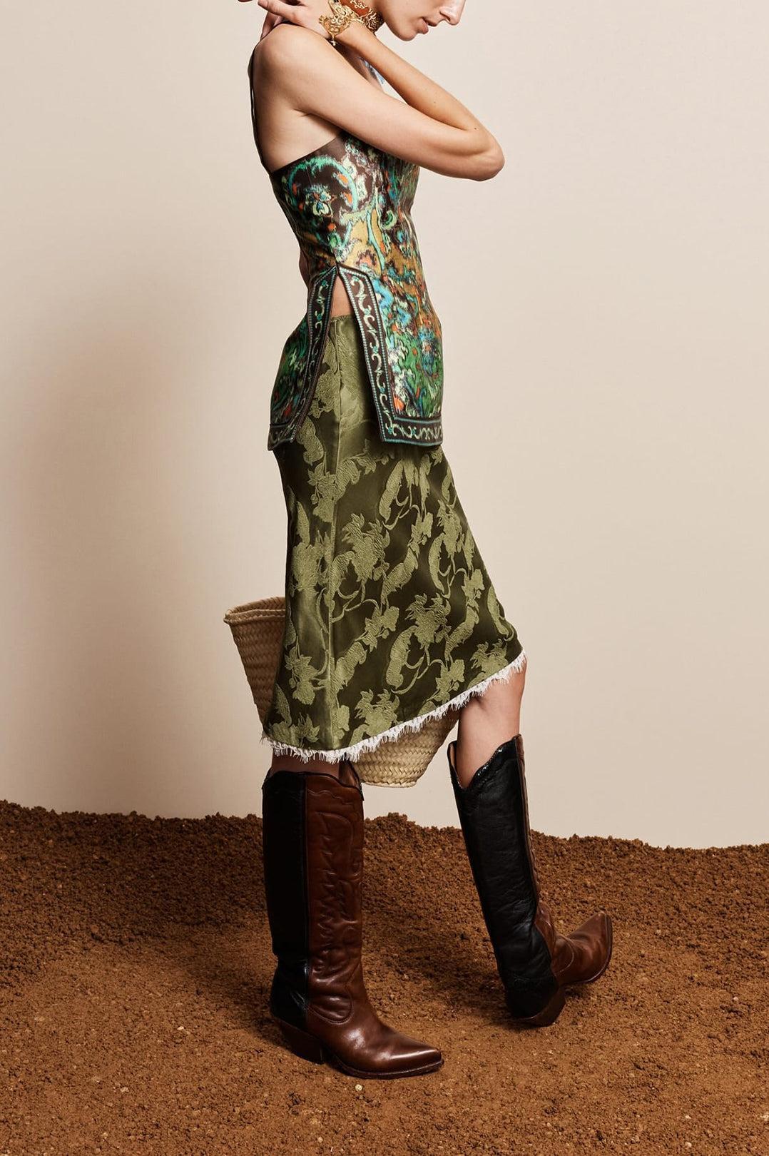 Alemais-Winifred bias slip skirt-dgallerystore