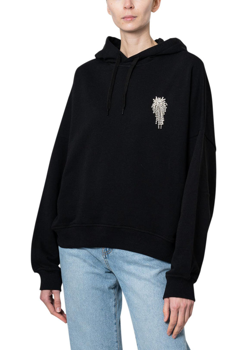 Alexandre Vauthier-EMBELLISHED HOODIE-203TO1302B 0191 1004 BLACK-dgallerystore