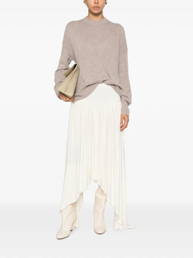 Allude-Round Sweater in cashmere-dgallerystore