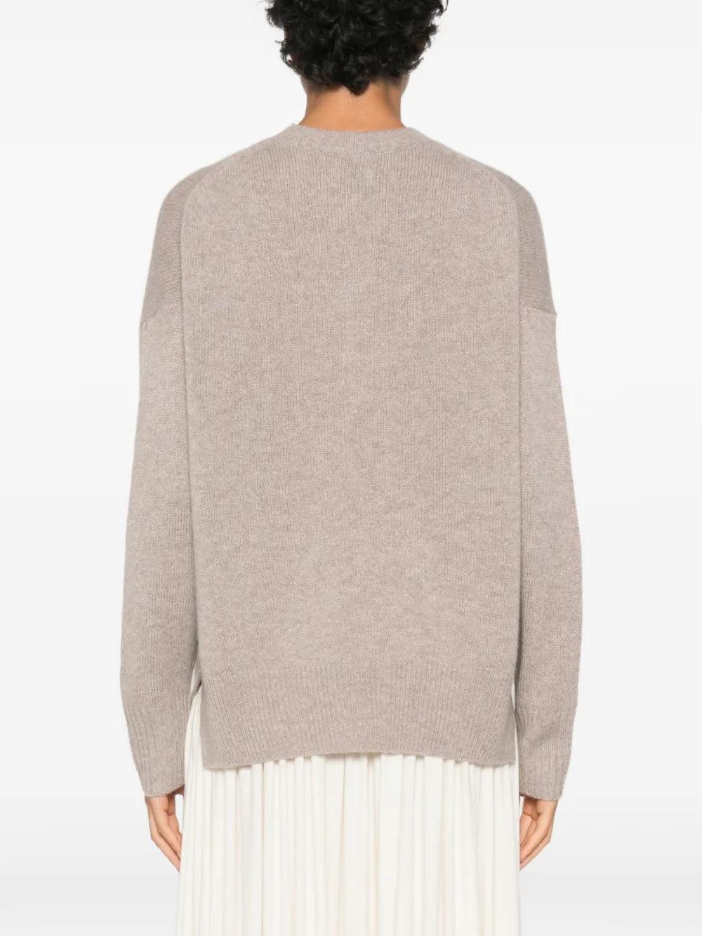 Allude-Round Sweater in cashmere-dgallerystore