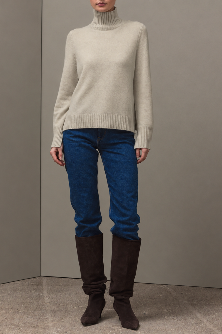 Allude-mockneck-sweater 100% cashmere-dgallerystore