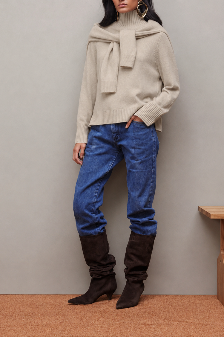 Allude-mockneck-sweater 100% cashmere-dgallerystore