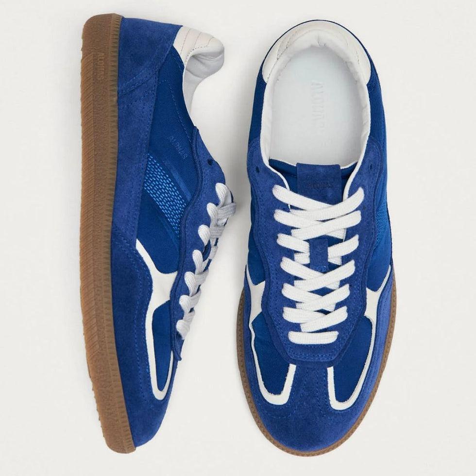 Alohas-Alohas 490 rife sheen blue leather sneakers-dgallerystore