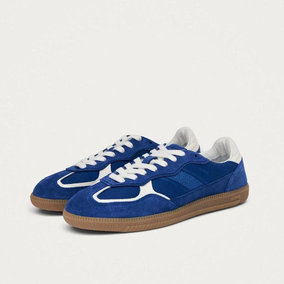 Alohas-Alohas 490 rife sheen blue leather sneakers-dgallerystore