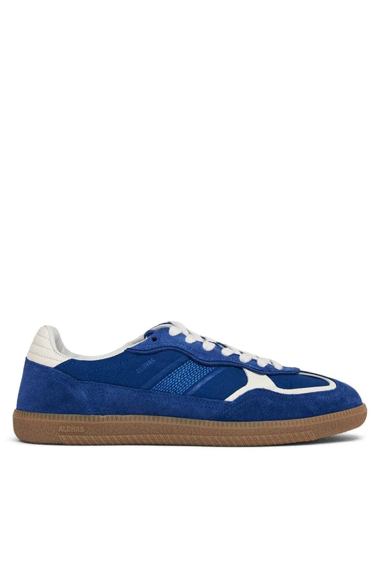 Alohas-Alohas 490 rife sheen blue leather sneakers-dgallerystore
