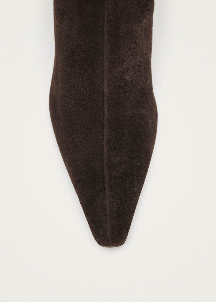 Alohas-Ambar suede brown leather ankle boots-dgallerystore