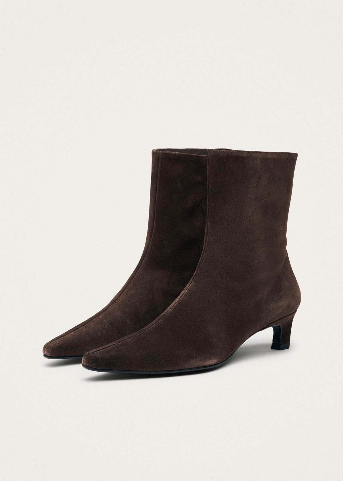 Alohas-Ambar suede brown leather ankle boots-dgallerystore