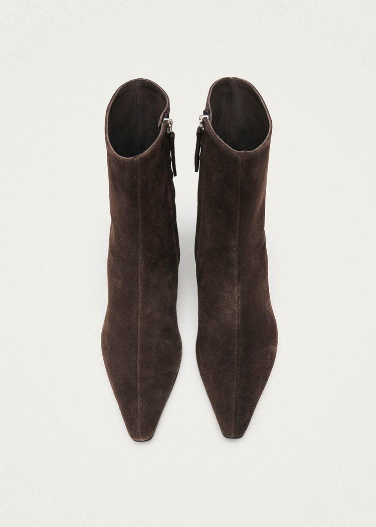 Alohas-Ambar suede brown leather ankle boots-dgallerystore