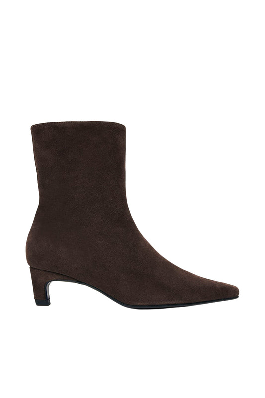 Alohas-Ambar suede brown leather ankle boots-dgallerystore