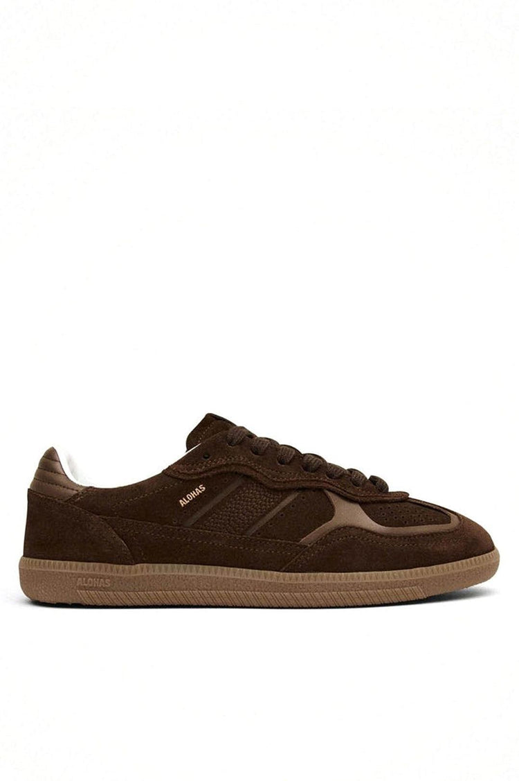 Alohas-Tb.490 Rife Chocolate Brown Leather Sneakers-dgallerystore