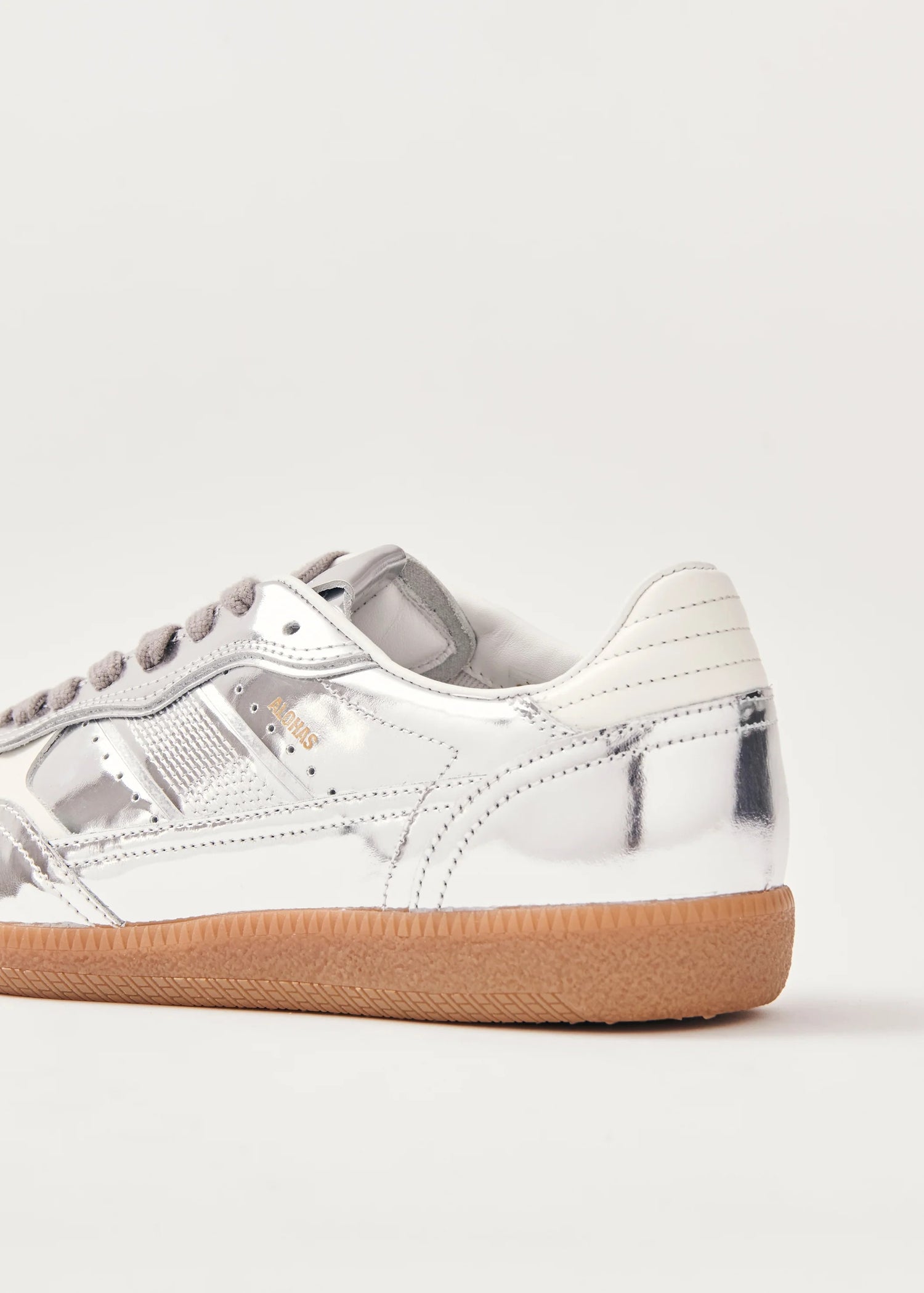 Alohas-Tb.490 Rife Shimmer Silver Cream Leather Sneakers-dgallerystore