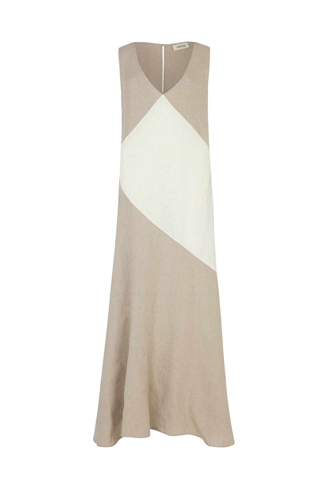 Arkitaip-The athena maxi dress in oatmeal and off white-dgallerystore