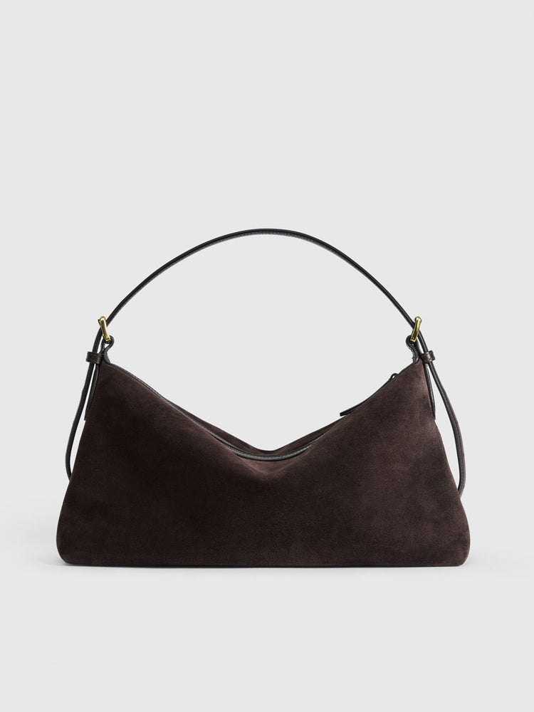 Atp Atelier-Castellare walnut suede shoulder bag-dgallerystore