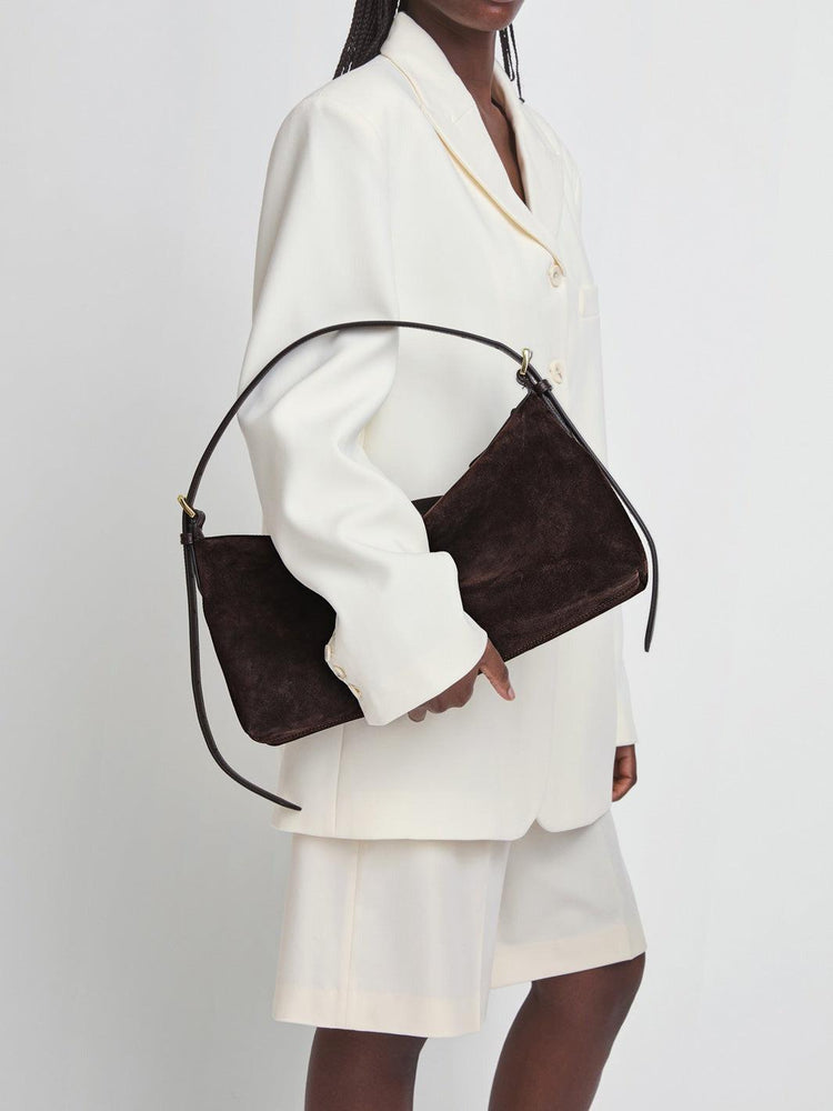 Atp Atelier-Castellare walnut suede shoulder bag-dgallerystore