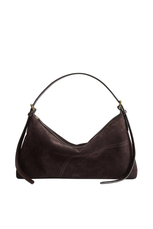 Atp Atelier-Castellare walnut suede shoulder bag-dgallerystore