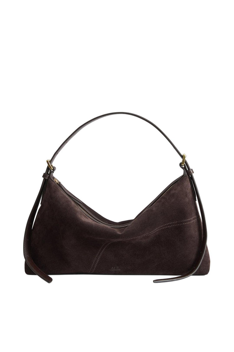 Atp Atelier-Castellare walnut suede shoulder bag-dgallerystore