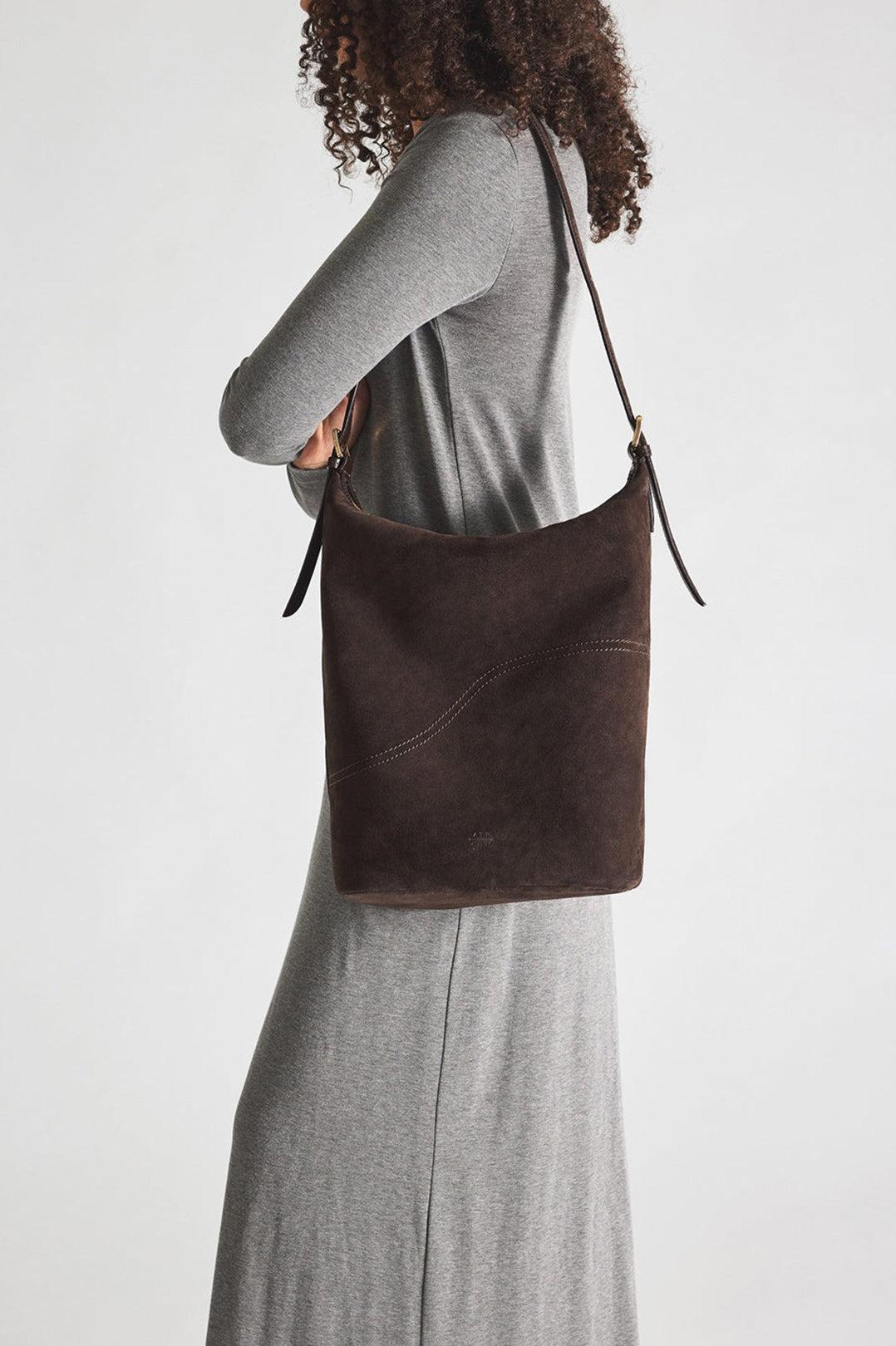 Atp Atelier-Tolve walnut suede tote bag-dgallerystore