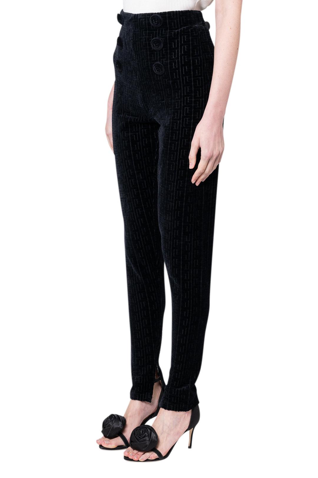 Balmain-SLIM LEG PANTS-YF1PD023 JD40 EAP NOIR-dgallerystore