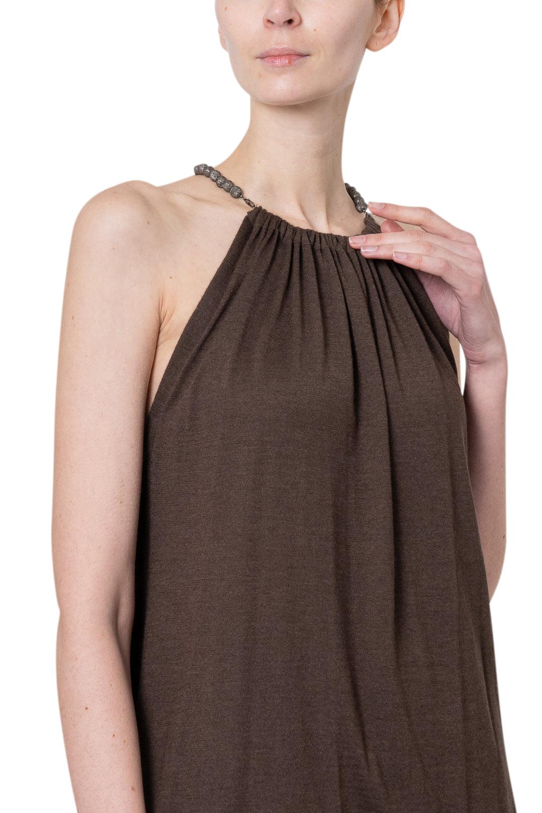 Brunello Cucinelli-HALTER NECK TOP-A M13837000 C8705-dgallerystore