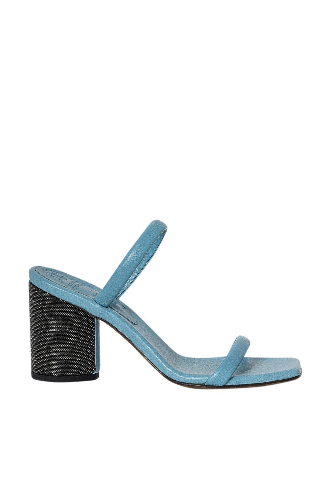 Brunello Cucinelli-Light Blue Heel Sandals-dgallerystore