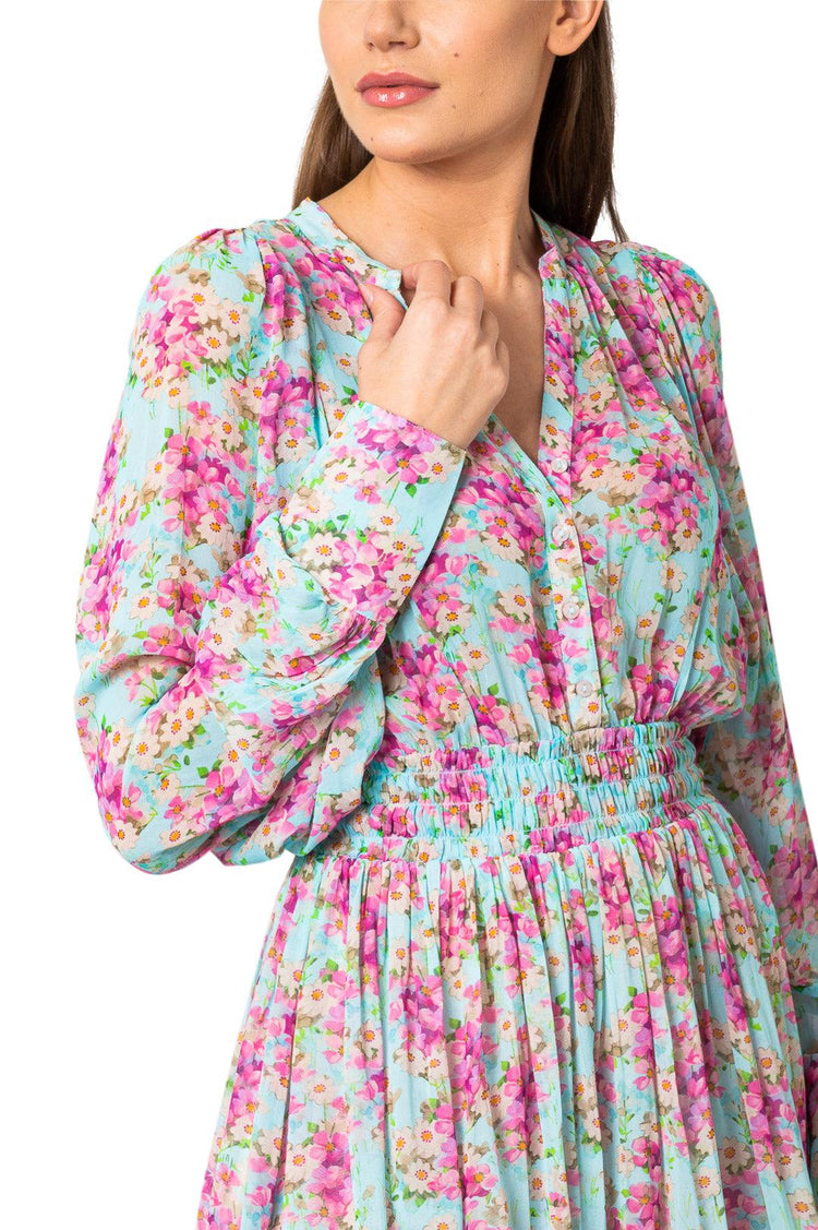 By Timo-Floral print long sleeved dress-dgallerystore