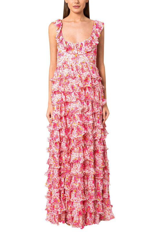 By Timo-Georgette floral dress-2320529-dgallerystore