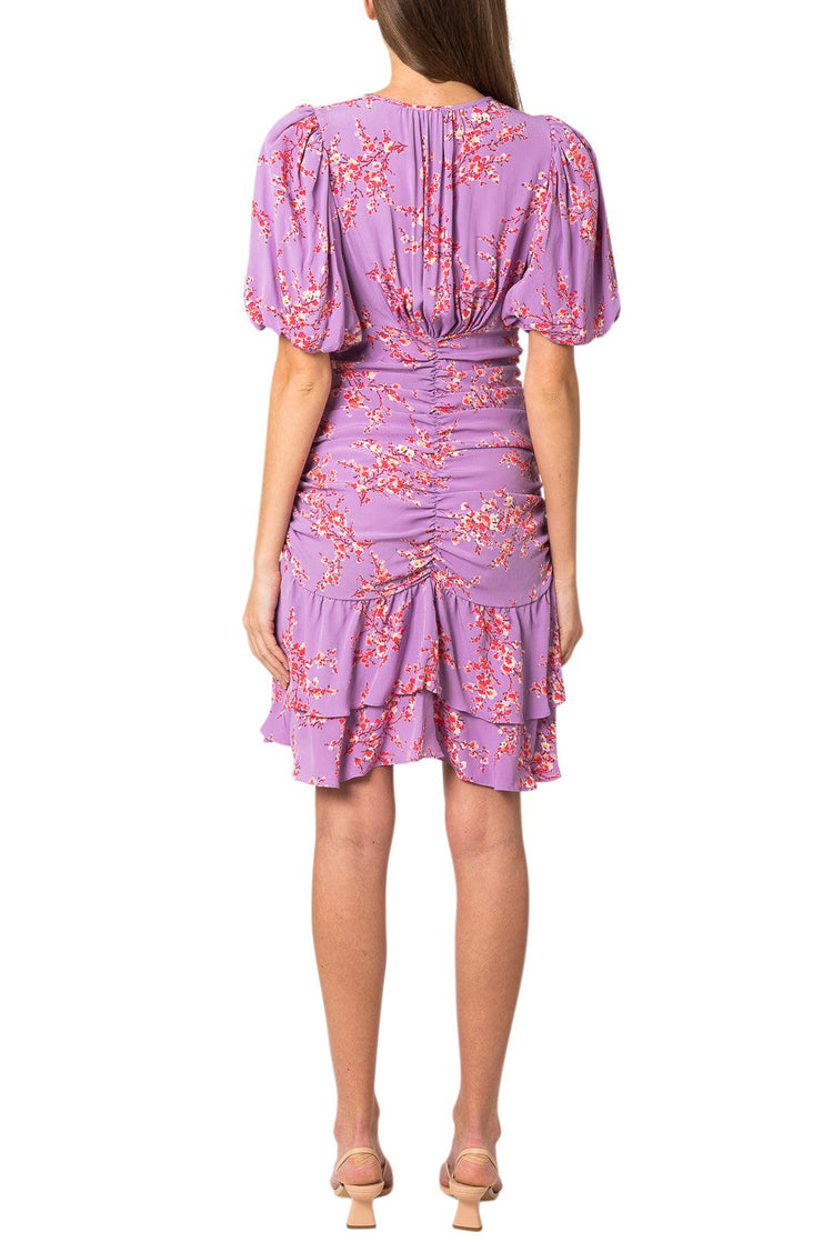 By Timo-Rouched floral midi dress-dgallerystore