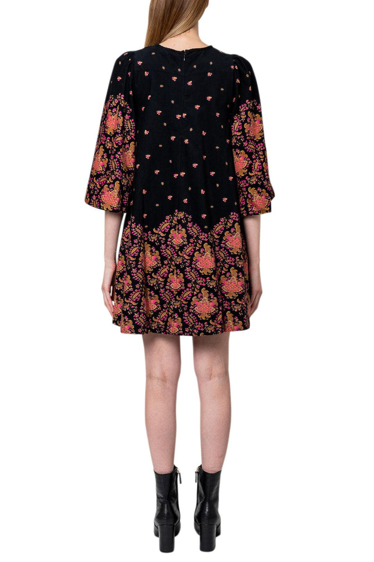By Timo-Velvet floral dress-dgallerystore