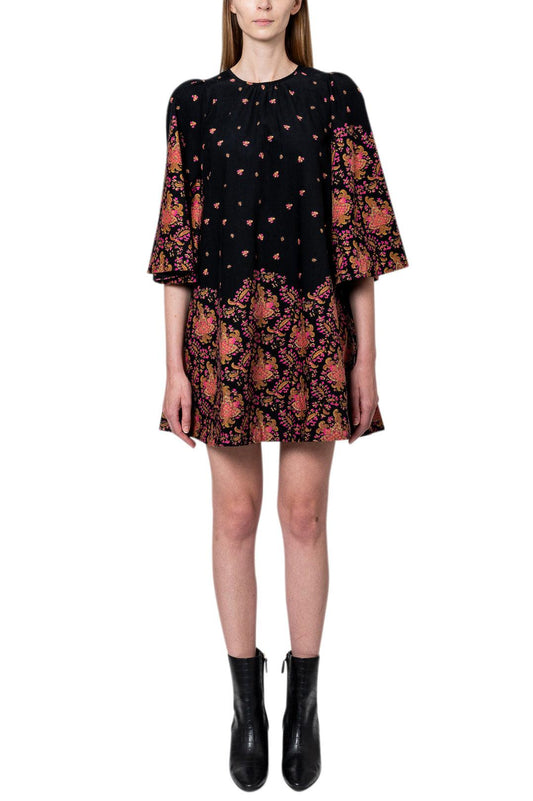 By Timo-Velvet floral dress-dgallerystore
