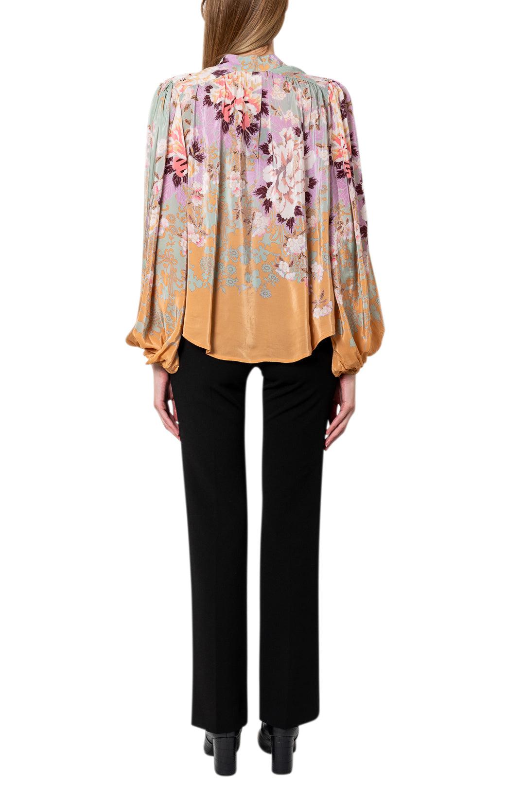 By Timo-Vintage flower print blouse-2340730-dgallerystore