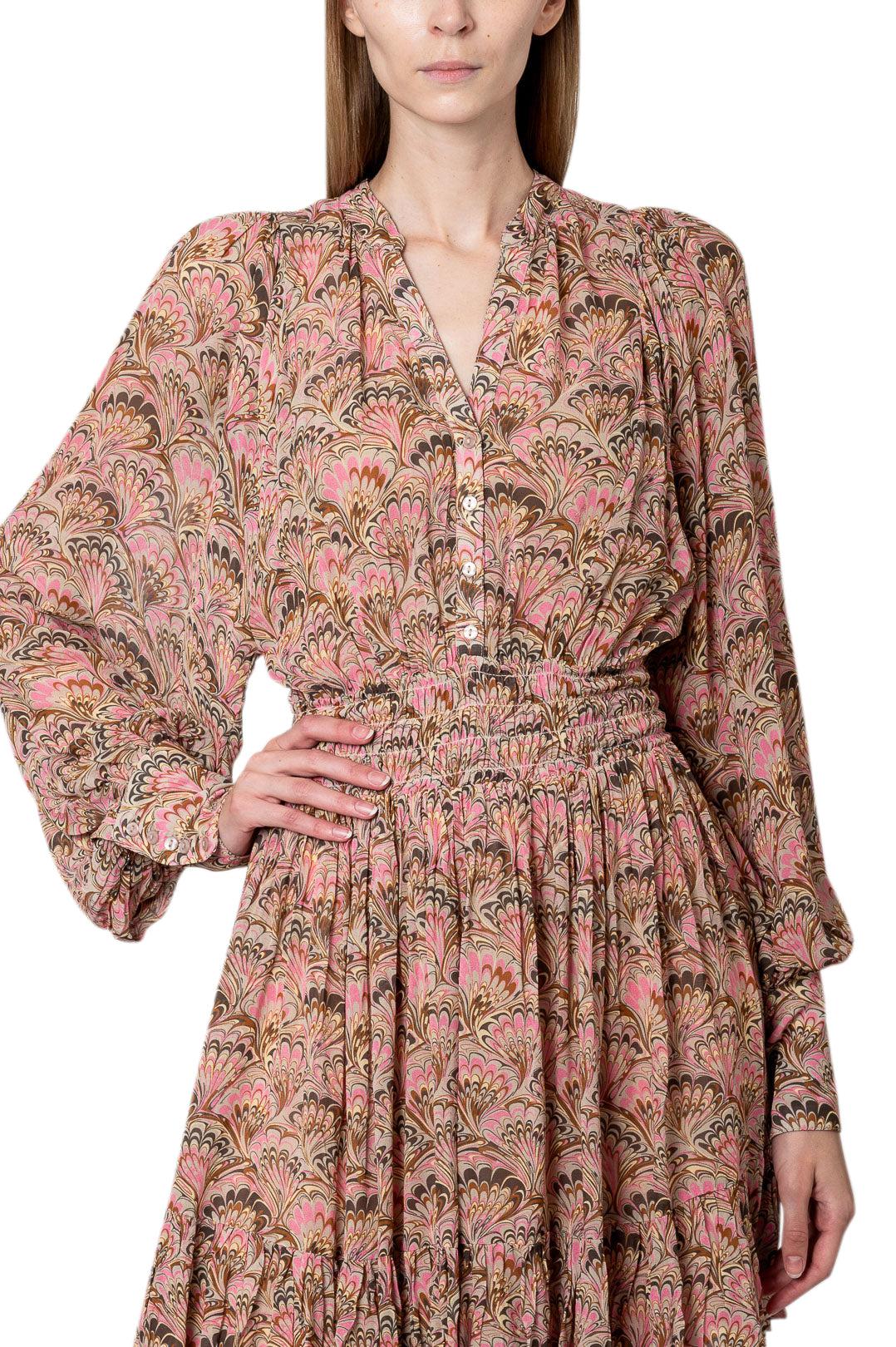 By Timo-Vintage print midi dress-dgallerystore